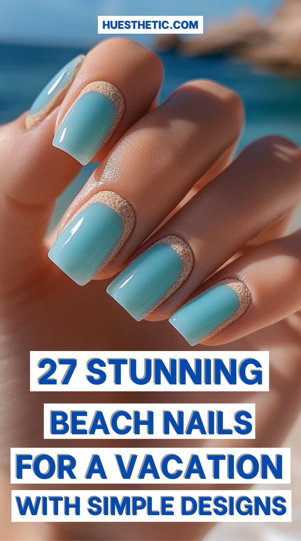 beach nails vacation simple pinterest poster