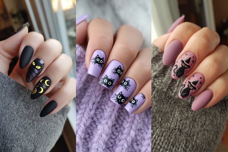 25 Wicked Black Cat Nails: Spellbinding Ideas to Try This Spooky Season