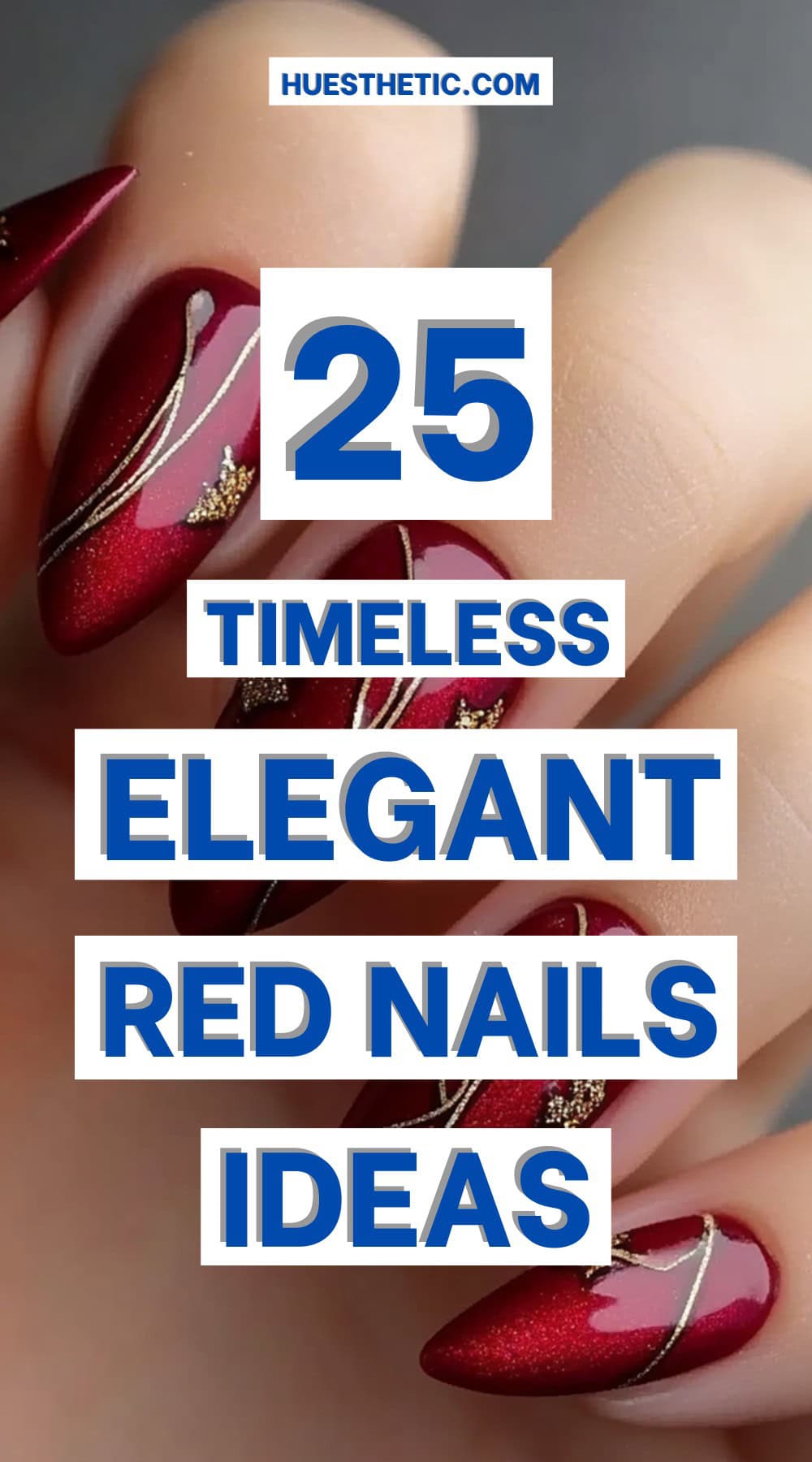 elegant red nails pinterest poster
