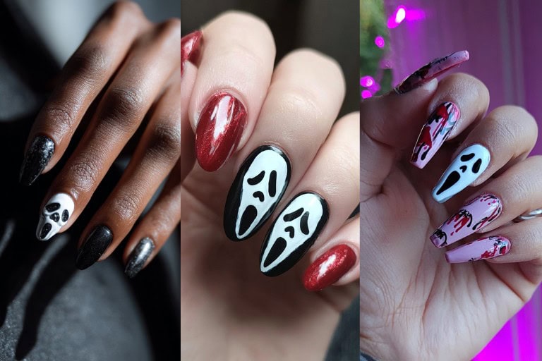 32 Terrifying Ghostface Nails: Unique Ideas for Spooky Halloween Styles