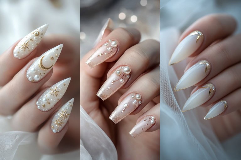 23 Elegant Pearl Wedding Nails: Timeless Ideas for a Sophisticated Bridal Look
