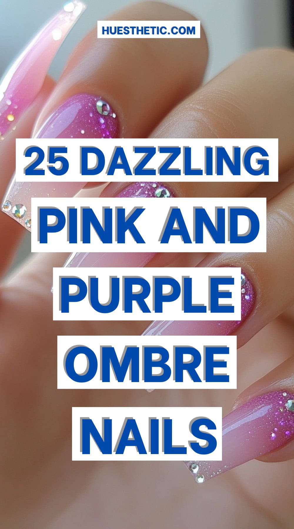 pink and purple ombre nails pinterest poster