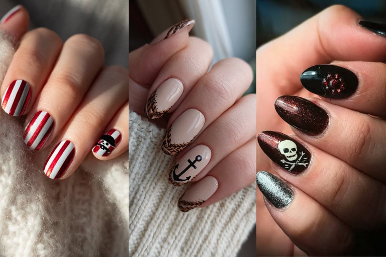 29 Bold Pirate Nails: Ideas for Halloween Looks with a Treasure-Hunting Twist