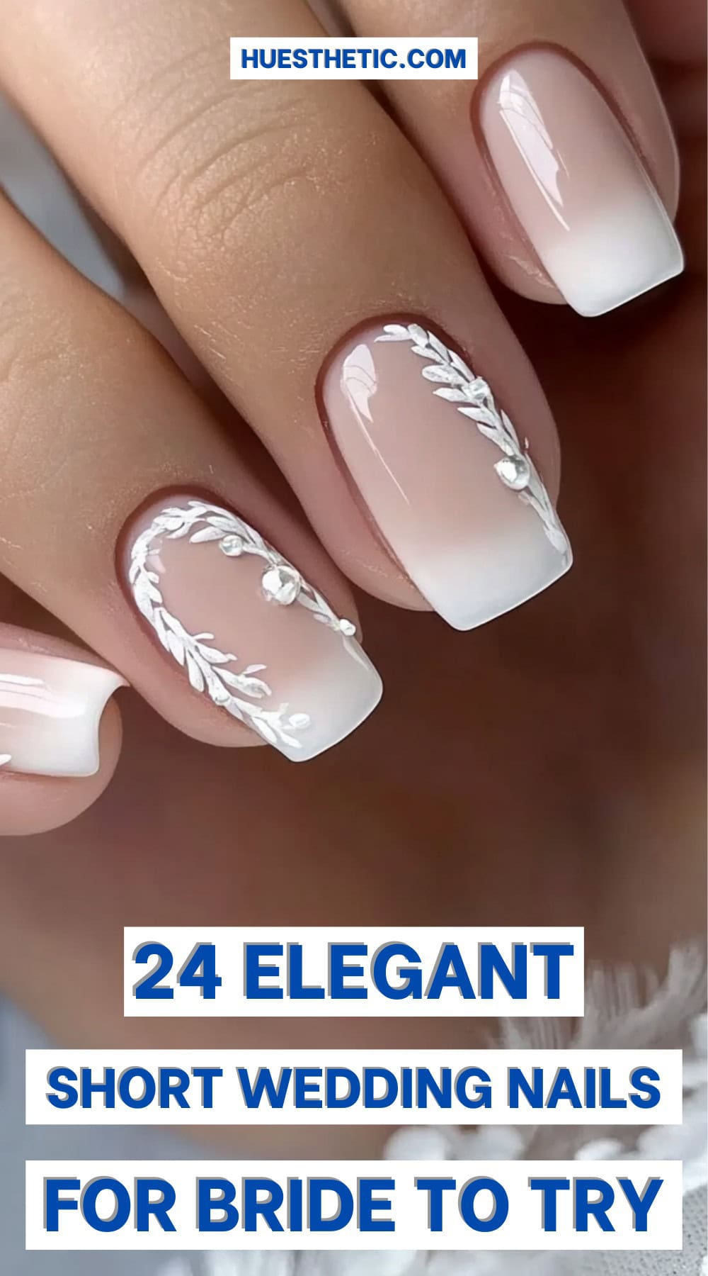 short wedding nails for bride pinterest poster