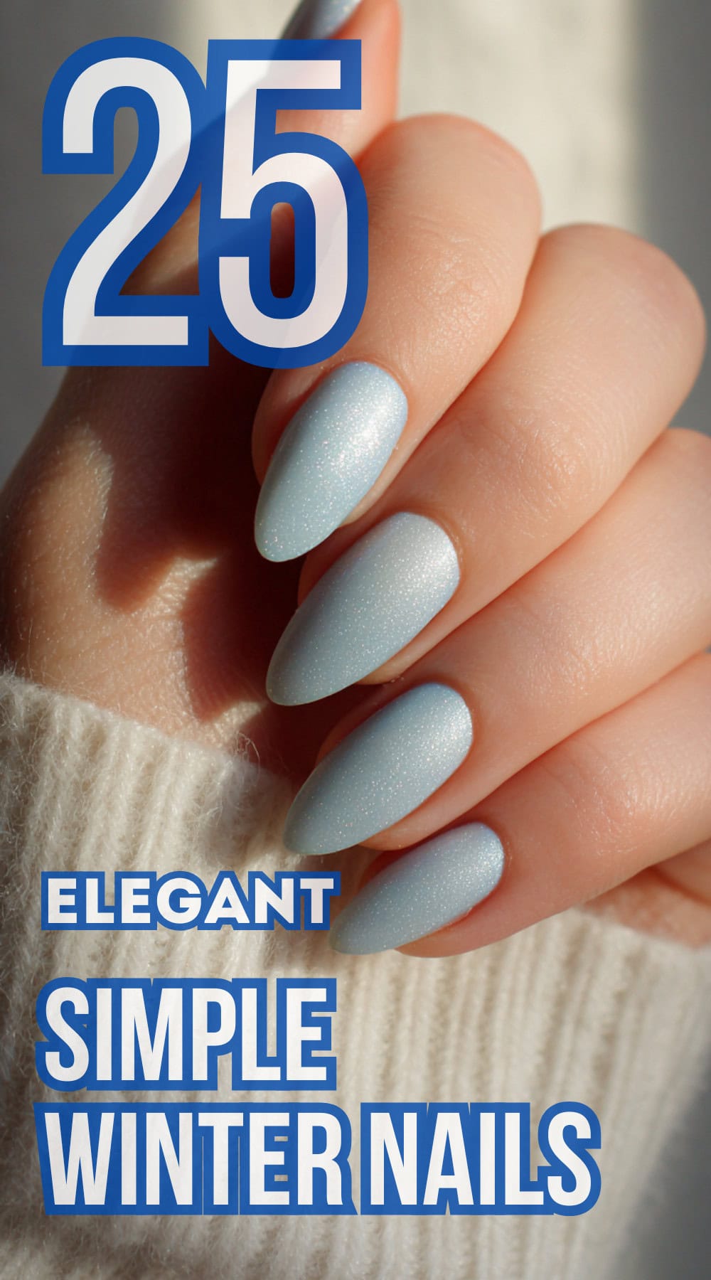 simple winter nails pinterest poster