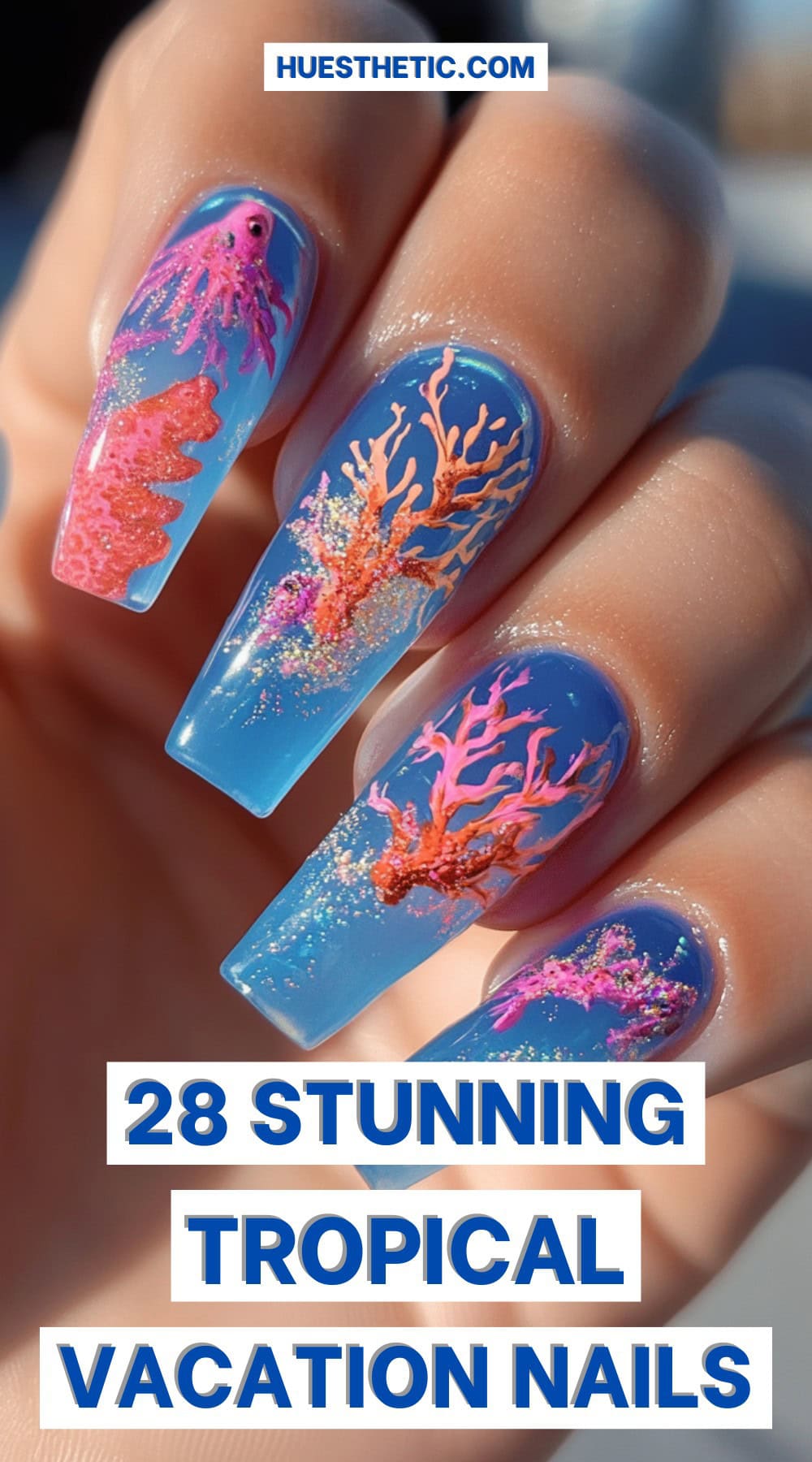 tropical vacation nails pinterest poster