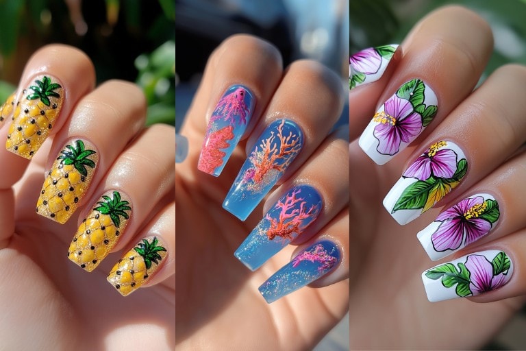 28 Stunning Tropical Vacation Nails: Vibrant Ideas to Brighten Your Look