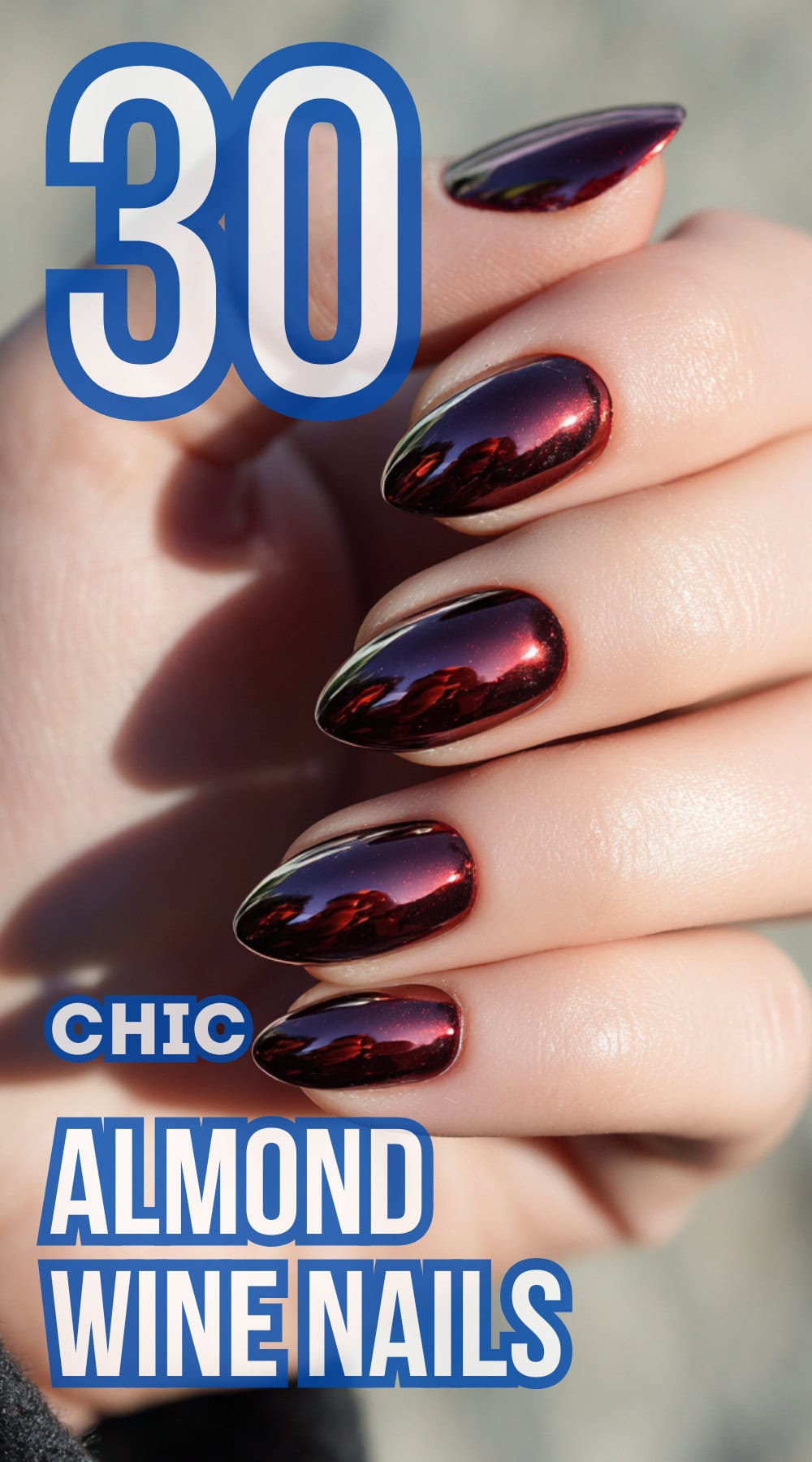 wine nails almond pinterest poster