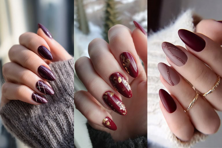 30 Chic Almond Wine Nails: Ideas for a Refined and Modern Manicure